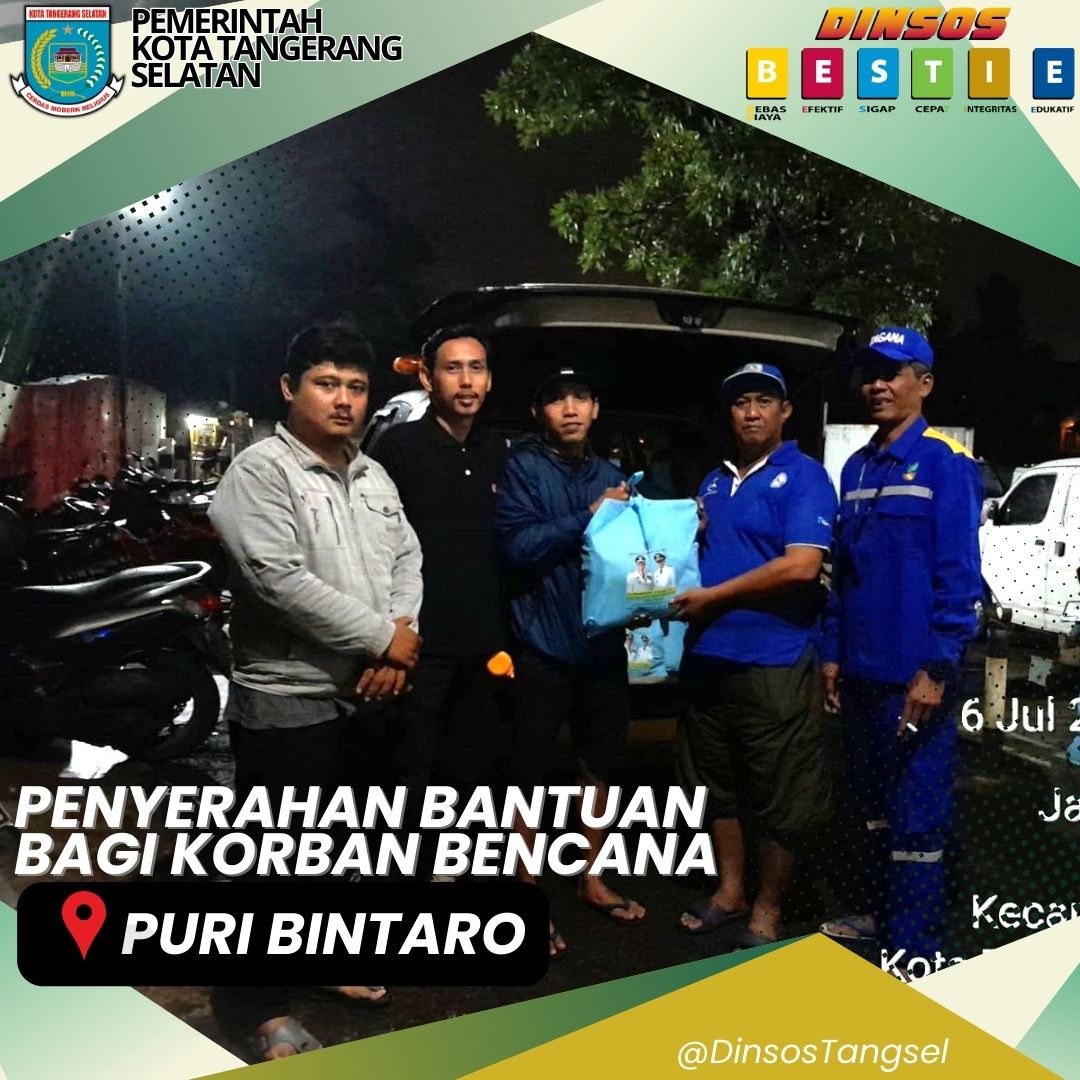 PENYERAHAN BANTUAN BAGI KORBAN BENCANA BANJIR DI PURI BINTARO