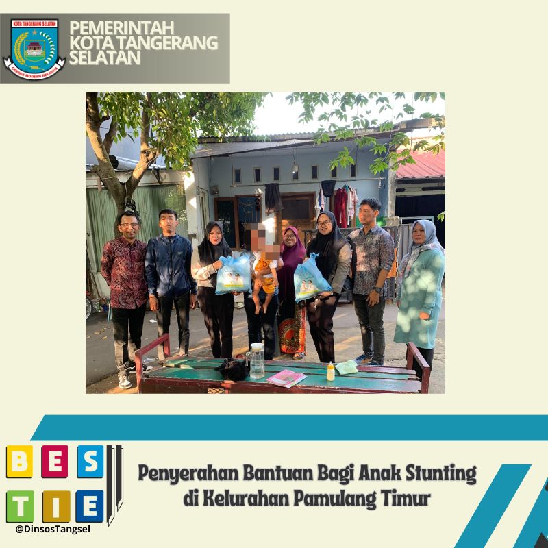 Penyerahan Bantuan Kepada Anak Stunting Di Kelurahan Pamulang Timur