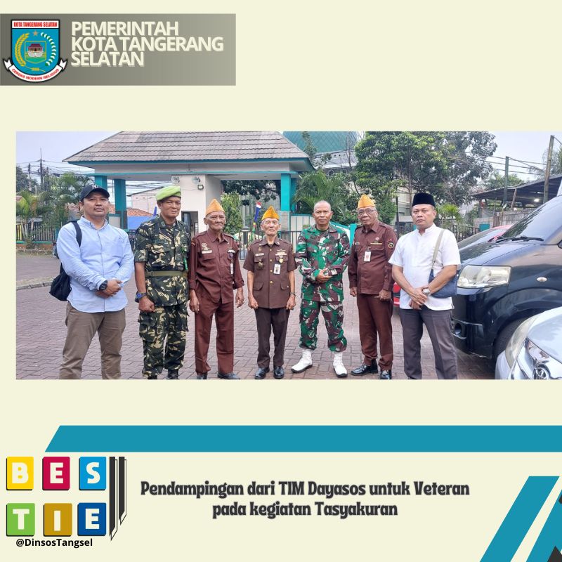 Pendampingan dari TIM Dayasos untuk Veteran pada kegiatan tasyakuran